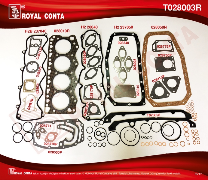 ROYAL MOTOR TAKIM CONTA MASTER-DUCATO-BOXER 2.8 JTD  - ROYAL T028003R kodlu oto yedek parça görseli