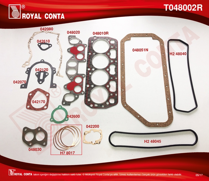 ROYAL MOTOR TAKIM CONTA KARTER-MANTAR FAVORIT-FELICIA-FORMAN 115091000 OEM: 115091000 - ROYAL T048002R kodlu oto yedek parça görseli
