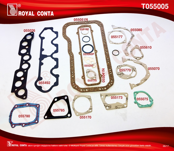 ROYAL MOTOR TAKIM CONTASI YARIM SKC SİZ TEMPRA 1.6 TK  - ROYAL T055005 kodlu oto yedek parça görseli