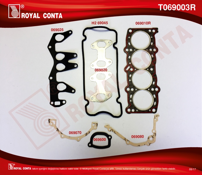 ROYAL MOTOR TAKIM CONTA SÜPER PALIO 1.2 8V EM.  - ROYAL T069003R kodlu oto yedek parça görseli