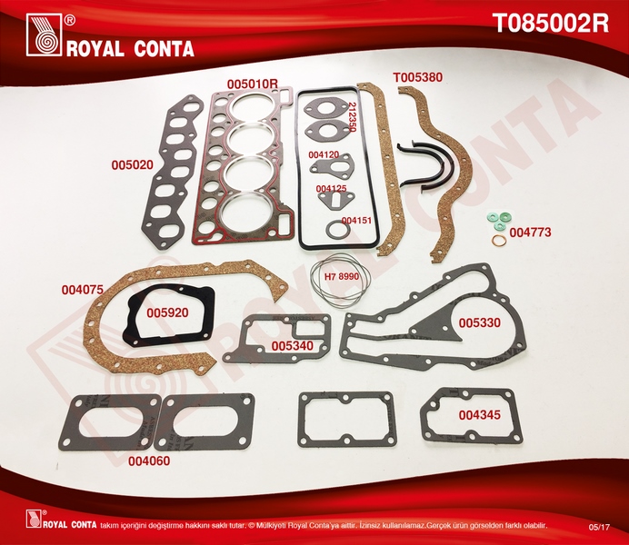 ROYAL MOTOR TAKIM CONTA SÜPER KEÇESİZ R9 1400  - ROYAL T085002R kodlu oto yedek parça görseli
