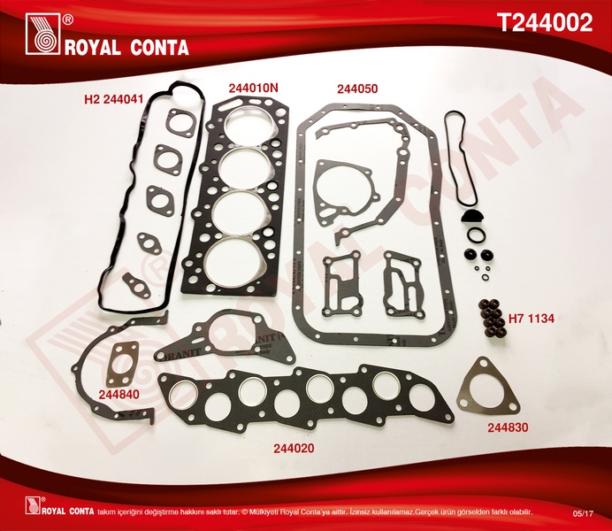 ROYAL MOTOR TAKIM CONTA SUBAP LASTIKLI L300- HYUN H100 OEM: MD997052 - ROYAL T244002 kodlu oto yedek parça görseli