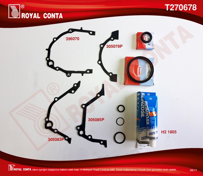 ROYAL ALT TAKIM CONTA PALIO 1.2 8V YM 60-65 hp 71728839-71741373 OEM: 71728839-71741373 - ROYAL T270678 kodlu oto yedek parça görseli