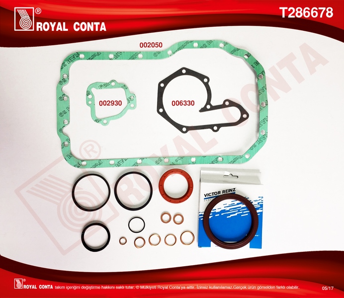 ROYAL MOTOR ALT TAKIM CONTA SKT KEÇELİ LGN 1.8-MGN 2.0 F3P-F3R  - ROYAL T286678 kodlu oto yedek parça görseli