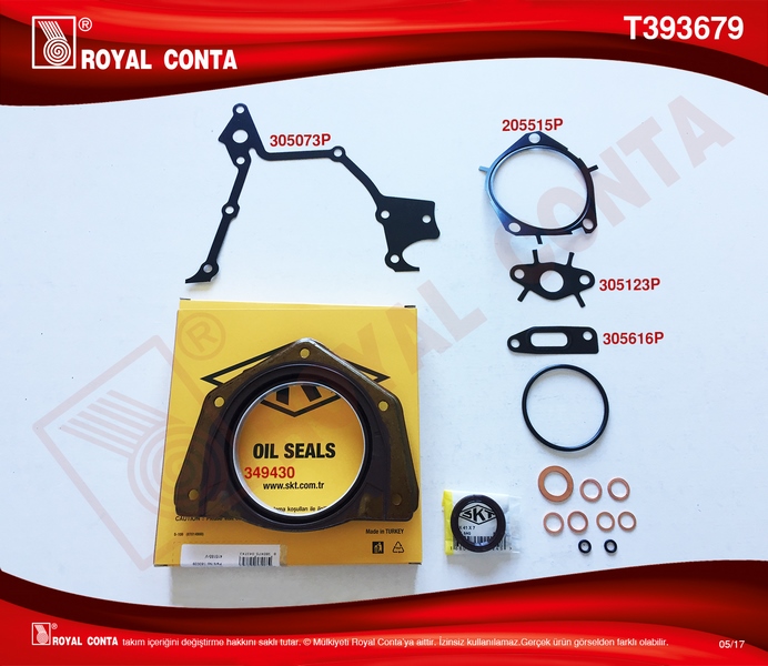ROYAL ALT TAKIM CONTA SKT KEÇELİ DOBLO-PUNTO 1.9 DZL - ROYAL T393679 kodlu oto yedek parça görseli