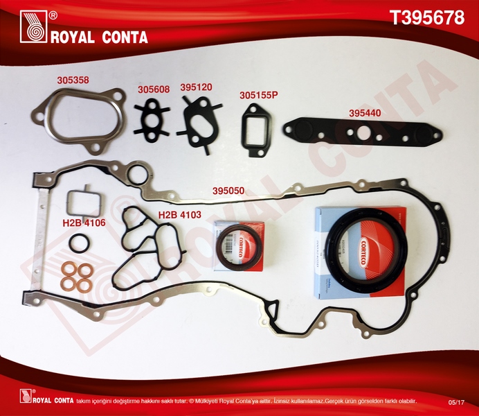 ROYAL ALT TAKIM CONTA DOBLO-ALBEA-PALIO-PUNTO-LINEA-FIORINO 1.3 JTD 188A9.000 - 223A9.000 MOTOR 71744285-71744286 OEM: 71744285-71744286 - ROYAL T395678 kodlu oto yedek parça görseli