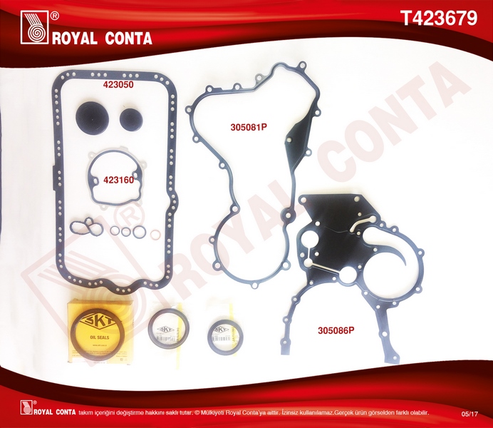 ROYAL ALT TAKIM CONTA MASTER II-LAGUNA II 2.2dCi G9T MASTER III-TRAFIC II-MOVANO-VIVARO 2.5dCi G9U OEM: 7701477814-7701472827-7701474373 - ROYAL T423679 kodlu oto yedek parça görseli