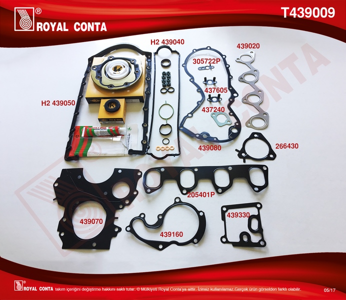 ROYAL MOTOR TAKIM CONTA SKT KEÇELİ S.LASTİKLİ SKCSİZ CONNECT 1.8 TDCI 02 14 FOCUS I 98 04 1.8 TD 2M5Q6008AAT-T146629 OEM: 2M5Q6008AAT-T146629 - ROYAL T439009 kodlu oto yedek parça görseli