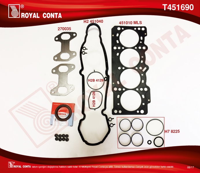 ROYAL MOTOR CONTA TK. FIAT 500 07 DOBLO 05 FIORINO 09 GRANDE PUNTO 08 LİNEA 07 PALIO 05 PUNTO EVO 09 12 ALFA ROMEO MITO 11 18 LANCIA YPSILON 11 1.2 1.4 71740655 OEM: 71740655 - ROYAL T451690 kodlu oto yedek parça görseli