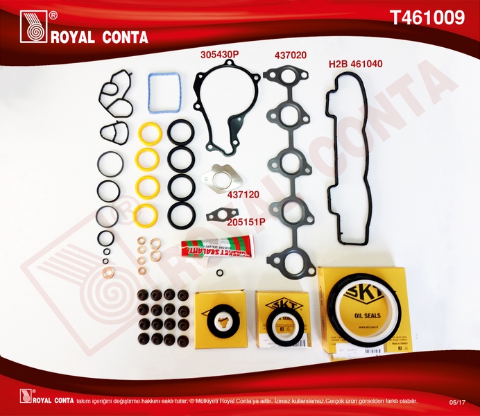 ROYAL MOTOR TAKIM CONTA REINZ KEÇELİ S.LASTİKLİ SKCSİZ FOCUS II 1.6 TDCI 04 11 FIESTA 1.6 TDCI 02 08 FUSION 1.6 TDCI 04 14 VOLVO C30 06 12 S40 II 06 12 S80 II 06 12 V50 05 12 V70 III 09 11 1.6D-206-207 3M5Q6008AA-0197.07 OEM: 3M5Q6008AA-0197.07 - ROYAL T461009 kodlu oto yedek parça görseli
