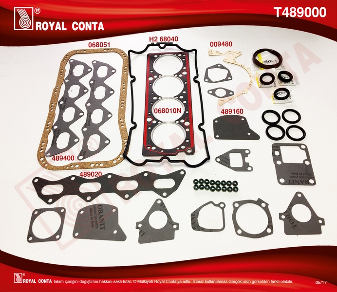 ROYAL TAKIM CONTA SKC Lİ SUBAP LASTİKLİ TMPR 2000 16V 5893401-5895541 OEM: 5893401-5895541 - ROYAL T489000 kodlu oto yedek parça görseli