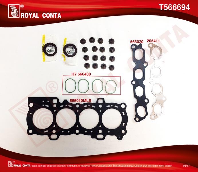 ROYAL ÜST TAKIM CONTA SKT KEÇELİ SUBP.LAST SUBAP KAPAK CONTASIZ FOCUS II 1.6 16V 03 100HP OEM: 3S4G6008AA - ROYAL T566694 kodlu oto yedek parça görseli