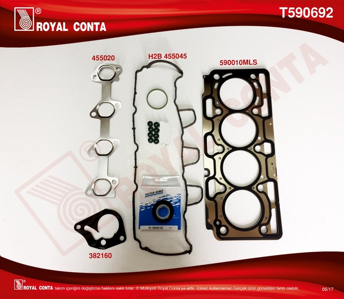 ROYAL ÜST TAKIM CONTA REINZ KE SUB.L MGN III-FLUENCE-CLIO III-KNG-SCENIC III-DUSTER-LOGAN-SANDERO 1.5DCİ OEM: 7701479013 - ROYAL T590692 kodlu oto yedek parça görseli