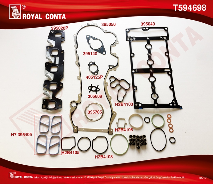 ROYAL ÜST TAKIM CONTASI REİNZ SUB.LASTİKLİ-SKC SİZ DOBLO-PUNTO-500 1.3MTJ 10 ASTRA J-CORSA D-AVEO Z1.3 71753908-71753766-6606041-93195356 OEM: 71753908-71753766-6606041-93195356 - ROYAL T594698 kodlu oto yedek parça görseli