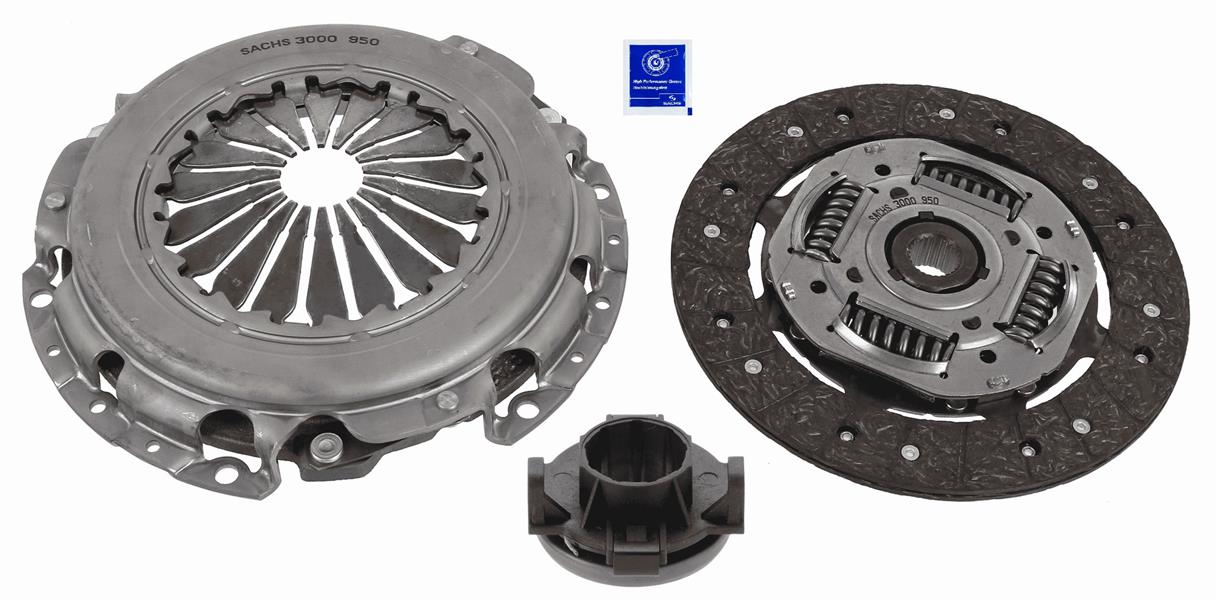 SACHS DEBRİYAJ SETİ BASKI DİSK RULMAN LAGUNA 95>01 VOLVO S40 95>03 1.8 16V 2.0 16V N7Q OEM: 7701469166-7701468625 - SACHS 3000950518 kodlu oto yedek parça görseli