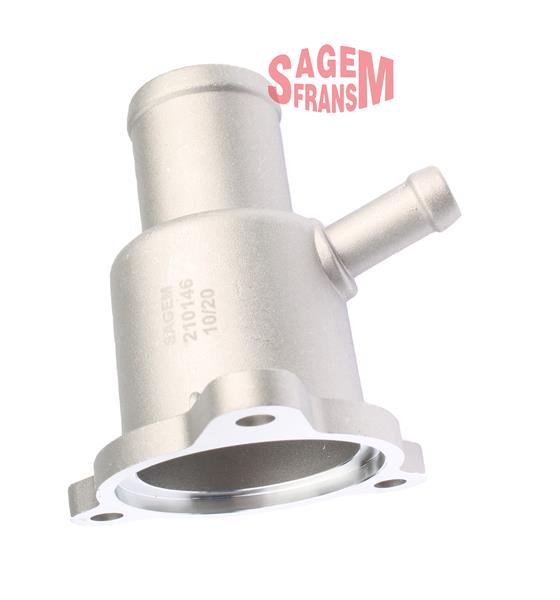 SAGEM TERMOSTAT YUVASI CLIO - KANGOO MEGANE - LOGAN 1.4 - 1.6 METAL BORULU 7700869797 OEM: 7700869797 - SAGEM 210146 kodlu oto yedek parça görseli