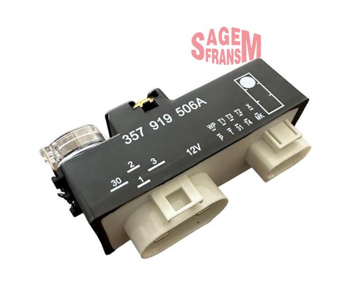 SAGEM FAN KONTROL ROLESİ CADDY II 1.9D-GOLF III 1.6-1.8-2.0-POLO 1.6 KLİMASIZ OEM: 357919506A - SAGEM 210263 kodlu oto yedek parça görseli