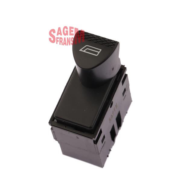 SAGEM CAM AÇMA DÜĞMESİ PALIO - ALBEA TEKLİ SİYAH 98809718 OEM: 98809718 - SAGEM 400126 kodlu oto yedek parça görseli