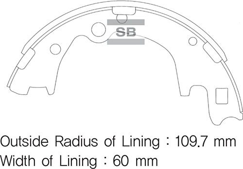 SANGSIN ARKA KAMPANA PABUÇ BALATA HYUNDAI H-1 2.5L D4CB LİBERO kamyonet 01- 5830547A00 OEM: 5830547A00 - SANGSIN SA100 kodlu oto yedek parça görseli