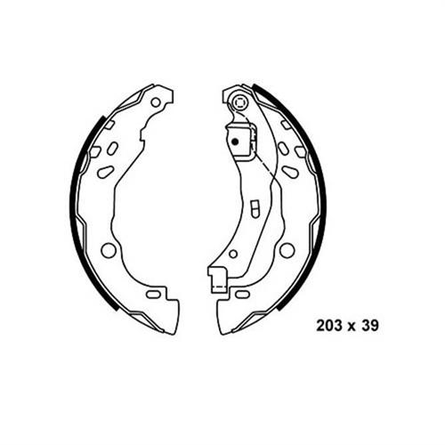 SANGSIN ARKA KAMPANA PABUÇ BALATA DACIA LOGAN 1.5L DCI 04-12 / RENAULT CLIO III 1.5L DCI 12- 7701207178-7701206429-4241.P1 OEM: 7701207178-7701206429-4241.P1 - SANGSIN SA177 kodlu oto yedek parça görseli