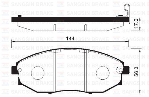 SANGSIN ÖN FREN BALATA CHEVROLET EPICA 2.0L 2.5L 06- OEM: 96475027-96952179-WVA24864 - SANGSIN SP1193 kodlu oto yedek parça görseli
