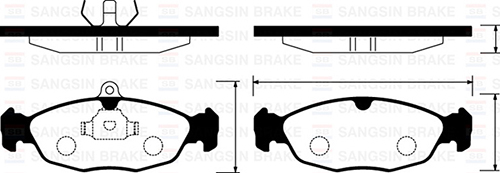 SANGSIN ÖN FREN BALATA OPEL ASTRA F / CORSA A B / VECTRA A / TIGRA 94-00 / COMBO 1.4L 1.6L 1.7L D 92-00 1605907-1605881-1605087-WVA20547 OEM: 1605907-1605881-1605087-WVA20547 - SANGSIN SP1220 kodlu oto yedek parça görseli