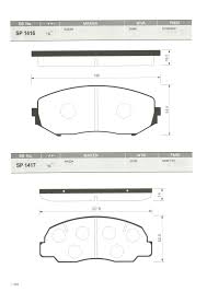 SANGSIN ÖN FREN BALATA SUZUKI GRAND VITARA 2.0L J20A JB420 5 kapı 06- 1.9L F9QB DDİS JB419 05- OEM: 5520065J23-5520065J00-5520065J11 - SANGSIN SP1416 kodlu oto yedek parça görseli