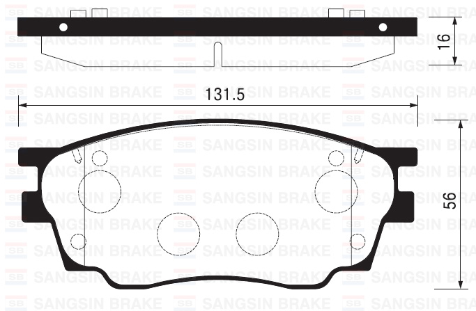 SANGSIN x ÖN BALATA MAZDA 6 1.8 02 1.8MZR 2.0MZR 2.2 MZR 2.5MZR 07 09 GDB3309 GJYC3328Z-GJYC3323ZC-WVA24246 OEM: GJYC3328Z-GJYC3323ZC-WVA24246 - SANGSIN SP2027 kodlu oto yedek parça görseli