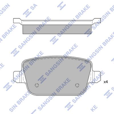 SANGSIN ARKA FREN BALATA LAND ROVER FREELANDER 06- / FORD MONDEO IV 07- / FOCUS II. GALAXY II. S-MAX / VOL VO S80 10- . XC70 07- OEM: 1477803-1459408-1439867 - SANGSIN SP2101-R kodlu oto yedek parça görseli
