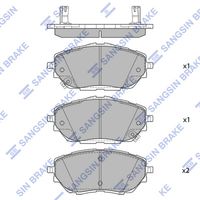 SANGSIN ÖN FREN BALATA TOYOTA C-HR 1.2L 8NRFTS NGX10 16-> / 1.8L 2ZR-FXE HYBRID ZYX10 ZYX11 16-> OEM: 04465F4020-04465F4010-04465F4021 - SANGSIN SP4213 kodlu oto yedek parça görseli
