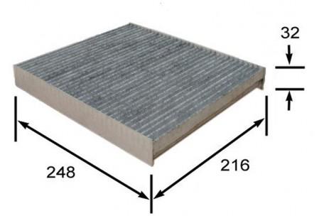 SARDES POLEN FILTRESI MERCEDES G-CLASS W461 W463 . AUDI A2 . SEAT CORDOBA IBIZA . SKODA FABIA . VW POLO KARBONLU A4638300018-6Q0820367 OEM: A4638300018-6Q0820367 - SARDES SCA511 kodlu oto yedek parça görseli