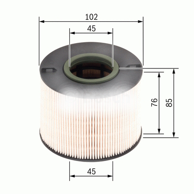 SARDES YAKIT FİLTRESİ TOUAREG I 3.0TDI 02-. AUDİ Q7 4L I 3.0 TDI. 4.2 TDI SU AYRAÇLI KAĞIT PU 1033x-PE 973/6-KX 192 7L6127434B OEM: 7L6127434B - SARDES SF226 kodlu oto yedek parça görseli