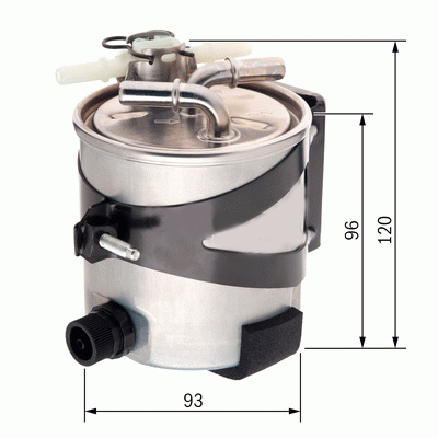 SARDES YAKIT FİLTRESİ MGN II-SCENIC II 1.5 DCI-2.0 DCI 05 x 8200697875-8200506046-8200564638 OEM: 8200697875-8200506046-8200564638 - SARDES SF283 kodlu oto yedek parça görseli