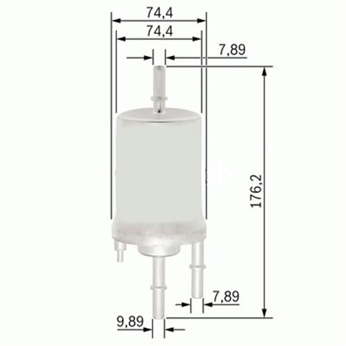 SARDES YAKIT FİLTRESİ AUDI A4 1.8T 02-04 - A6 2.4-3.0 04-06 - A8 6.0 03-10 x 4F0201511B-4F0201511D OEM: 4F0201511B-4F0201511D - SARDES SF6013 kodlu oto yedek parça görseli