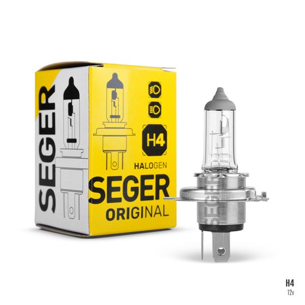 SEGER AMPUL H4 12V 60/55W P43T STANDART YENİLEME 3.500K STANDART IŞIK P43 TIRNAKLI  - SEGER 206358 kodlu oto yedek parça görseli