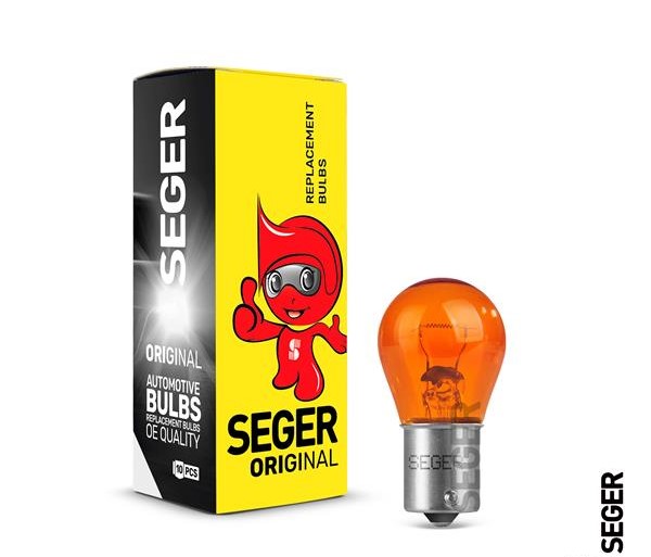 SEGER AMPUL PY21W 12V 21W BAU15S 93 KAPLAMA SARI  - SEGER 208741 kodlu oto yedek parça görseli