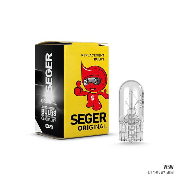 SEGER AMPUL W5W 12V 5W W2.1X9.5D T10 B. DİPSİZ STANDART YENİLEME - SEGER 209526 kodlu oto yedek parça görseli