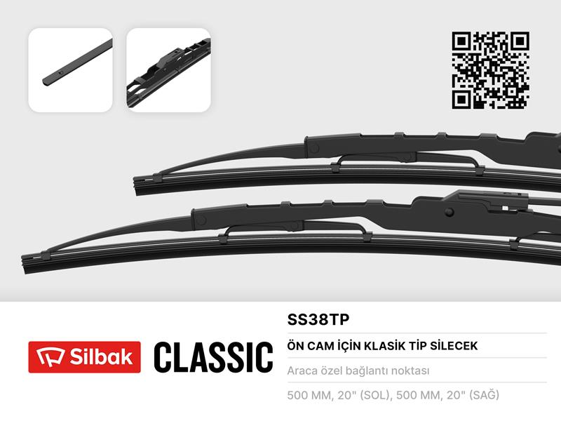 SILBAK SS38T SİLECEK SÜPÜRGESİ 510MM SAMARA ÖN CAM - SILBAK SS38TP kodlu oto yedek parça görseli
