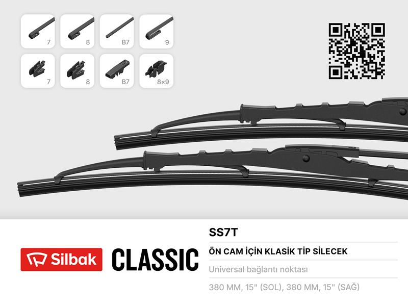 SILBAK SİLECEK SÜPÜRGESİ 380MM R12-M131-TM30-1340- DOGAN-KARTAL-SAHIN  - SILBAK SS7T kodlu oto yedek parça görseli