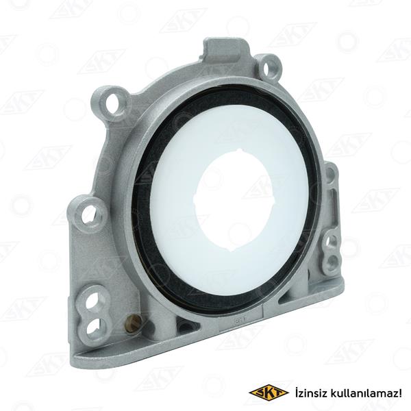 SKT KRANK ARKA KEÇESİ 85x131-152x15.7 VW-AUDI-SEAT-SKODA 1.6-1.6İ-1.8-2.0 BENZİNLİ-PTFE AEM YÜN SPF AL8 OEM: 06B103171B-06B103171D-06B103171E - SKT 415242-FAEK kodlu oto yedek parça görseli