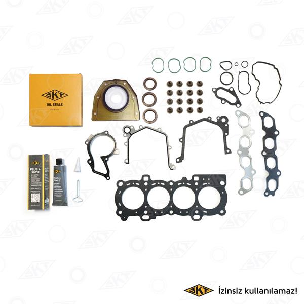 SKT TAM TAKIM CONTA FİESTA V 01>08 . FUSİON 01>12. FOCUS II 03>14 SİLİNDİR KAPAK CONTALI 1.4 80HP ZETEC OEM: 2S6G 6008 AA - SKT 4C-027-10 kodlu oto yedek parça görseli