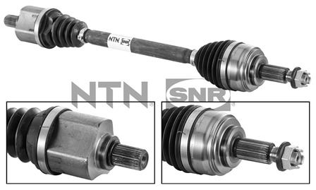 SNR ON AKS KOMPLE SOL RENAULT KANGOO 08 1.5dCi 1.6 Mekanik şanzıman 5 vites. Şanzıman otomatiği 4 vites U:680 mm. 696 mm OEM: 8200647065-391014031R - SNR DK55111 kodlu oto yedek parça görseli