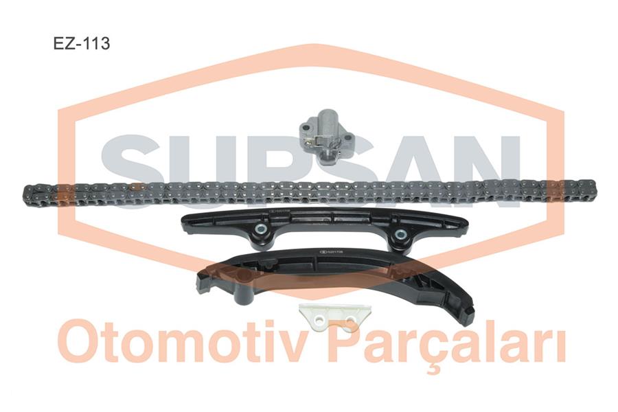 SUPSAN EKSANTRIK ZINCIR SETI KOMPLE BOXER III JUMPER III 22DT PUMA 2.2HDI 16V 130HP 140HP TRANSIT V347 2.2 TDCI 06 14 CUSTOM V362 11 16 2.2 TDCI DUCATO 2.2HDI 06 OEM: BK2Q-6M000-A1A-T199208-9659488680 - SUPSAN EZ-113 kodlu oto yedek parça görseli