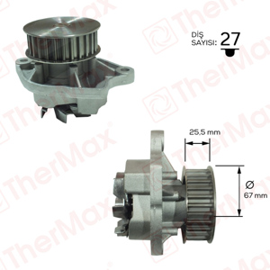 SUPSAN POMPA DEVİRDAİM VW POLO 1.4 16V ENG.AFH OEM: 036121005-036121005D-036121005J - SUPSAN PW0064 kodlu oto yedek parça görseli