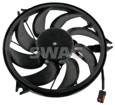 SWAG FAN MOTORU P206 1.1-1.4-1.4-1.6-2.0 16V-1.6HDI-2.0HDI 98 250W-385mm OEM: 1253.C9-1253.R7-1254.87 - SWAG 62938478 kodlu oto yedek parça görseli