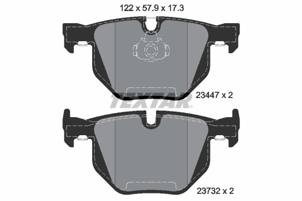 TEXTAR FREN BALATASI ARKA BMW E70 F15 E71 F16 OEM: 34216776937 - TEXTAR 2344704 kodlu oto yedek parça görseli