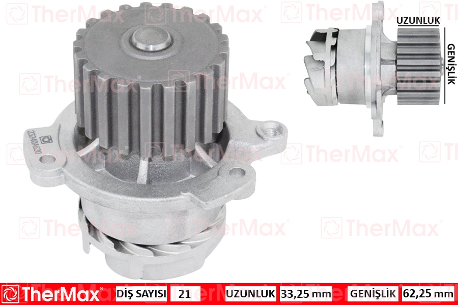 THERMAX DEVİRDAİM LADA VEGA 110 1.5 16V T 21121307015-21121307010 OEM: 21121307015-21121307010 - THERMAX T01.103 kodlu oto yedek parça görseli