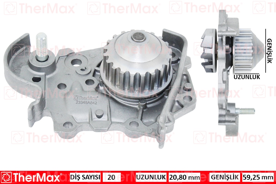 THERMAX DEVİRDAİM MGN-R19 1.6 ENJ CLIO SYMOL 1.4 K7M-LOGAN-SANDERO 1.4i-1.6i-QASHQAI 1.6 PA1035 T 7700861686-1307700QAD 7701478018-8200146298-8201033237 OEM: 7701478018-8200146298-8201033237 - THERMAX T01.120 kodlu oto yedek parça görseli