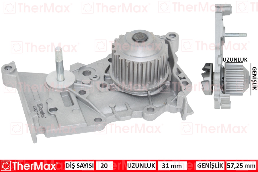 THERMAX DEVİRDAİM RENAULT CLIO II 98 CLIO III 05 FLUENCE 10 KANGOO 97 LAGUNA I 97 LAGUNA II 01 05 MEGANE I-II-III SCENIC I-II-II SYMBOL II 08 DOKKER 12 SANDERO 08 1.4 1.6 7700105378-210100753R-8200962184 OEM: 7700105378-210100753R-8200962184 - THERMAX T01.121 kodlu oto yedek parça görseli