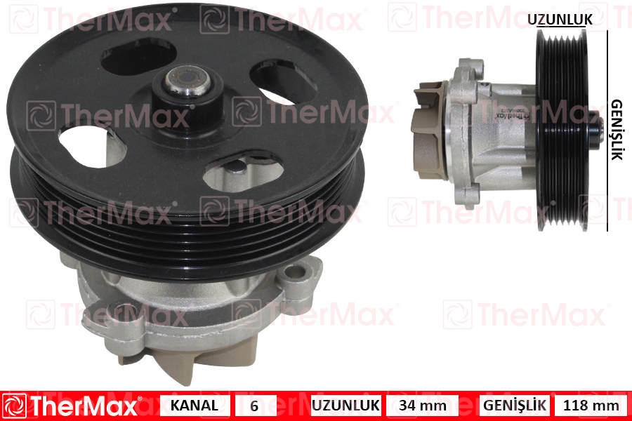 THERMAX DEVİRDAİM ASTRA H-J-CORSA C-D-E-COMBO C-D-MERIVA A-B-EGEA-LINEA-DOBLO-ALBEA-PUNTO-FIORINO-BIPPER- NEMO-TIGRA 1.3 CDTI DTH-MTJ-JTD-CDTİ Y13DTC-Z13DT-Z13DTH-A13DTC-A13DTE-B13DTC-B13DTE PA887 12855462-46338675-1201.L9-1334647 OEM: 12855462-46338675-1201.L9-1334647 - THERMAX T01.150 kodlu oto yedek parça görseli